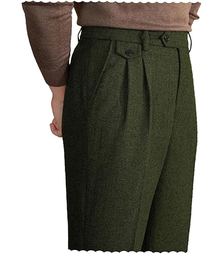 Amazon.com: 1950s Pattern, Men's Tailored Slacks - Waist: 30